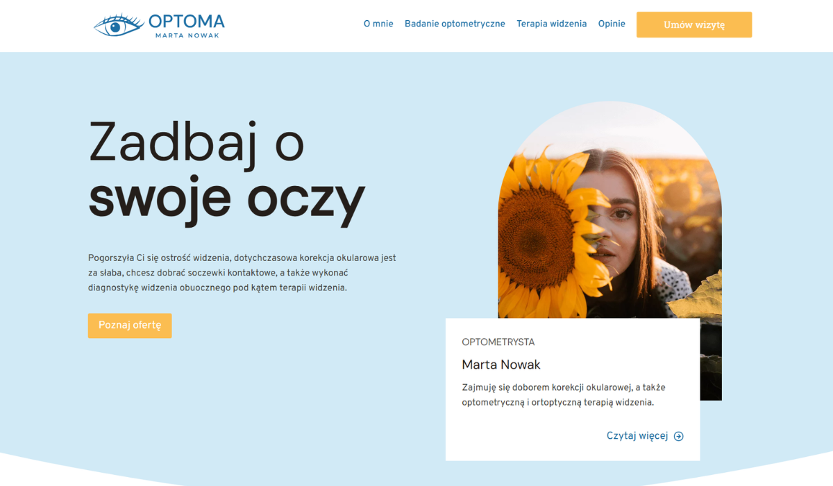 Portfolio 6 strona optoma